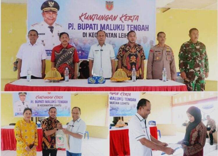 Kunker Ke Kecamatan Leihitu, Pj Bupati Berikan  Sejumlah Bantuan