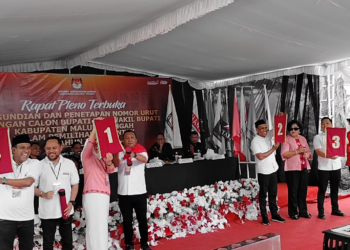 KPU Malteng Tetapkan Nomor Urut Bacalon Bupati Dan Wakil Bupati