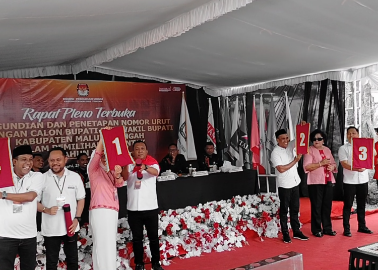 KPU Malteng Tetapkan Nomor Urut Bacalon Bupati Dan Wakil Bupati