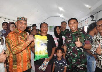 Dandim 1503/Tual Hadiri Vicon Bersama Dirut Perum Bulog Indonesia,Dukung Program Ketahanan Pangan Nasional