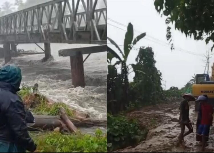 Intensitas Hujan Tinggi, Sejumlah Ruas Jalan dan Jembatan di Pulau Seram Terdampak