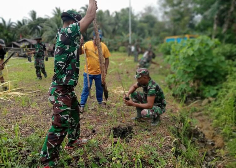Koramil 1503-02/Elat Gelar Penanaman Ratusan Bibit Pala dan Cengkeh di Ohoi Rahareng Atas