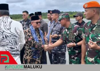 Dandim 1503/Tual Hadiri Penjemputan Mendikdasmen  RI di Maluku Tenggara