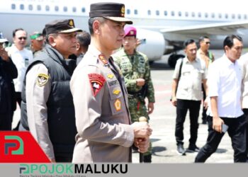 Kapolda Maluku Dan Satgas PKH Tinjau Langsung Lokasi Tambang Gunung Botak dari Udara